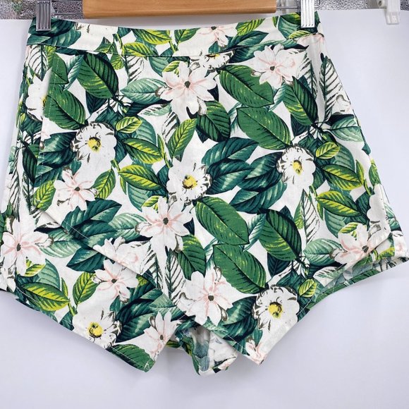 A'Gaci floral skort crop top size small two piece set high waist white green - Picture 4 of 11
